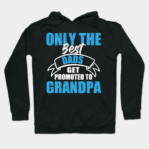Only The Best Dads Get Promoted To Grandpa For Men Grandpa Hoodie by Satansplain, Dr. Schitz